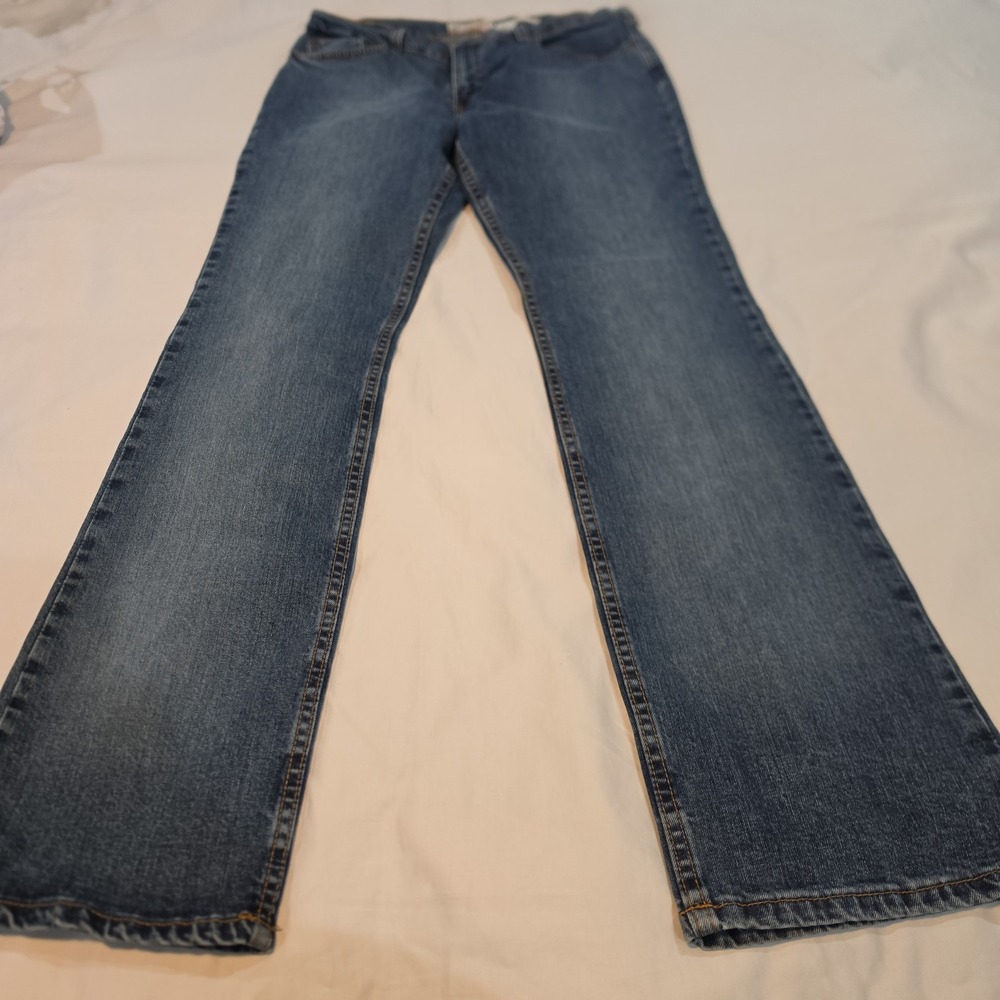 Old Navy Bootcut Jeans Womens 12 Long Blue Excellent Stretch Mid Rise Denim